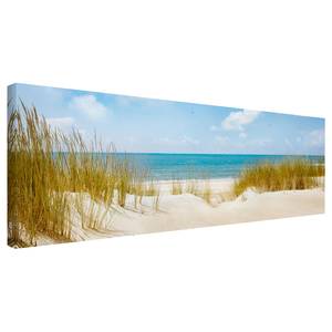 Leinwandbild Strand an der Nordsee I Beige - 120 x 40 x 2 cm - Breite: 120 cm
