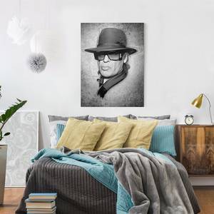 Impression sur toile Udo Lindenberg I Noir / Blanc - 60 x 80 x 2 cm