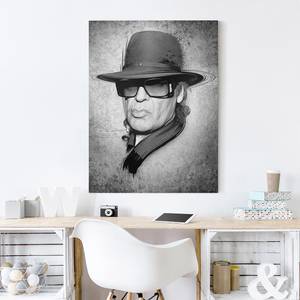 Leinwandbild Udo Lindenberg I Schwarz;Weiß - 60 x 80 x 2 cm