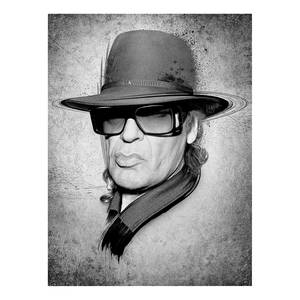 Impression sur toile Udo Lindenberg I Noir / Blanc - 60 x 80 x 2 cm