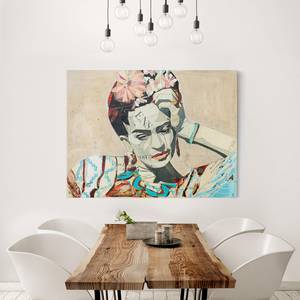 Impression sur toile Frida Kahlo I Beige - 80 x 60 x 2 cm