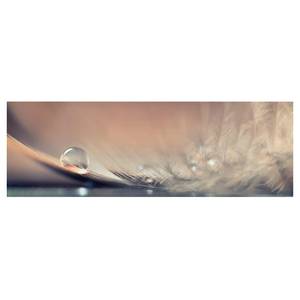 Impression sur toile Waterdrop I Beige - 150 x 50 x 2 cm - Largeur : 150 cm