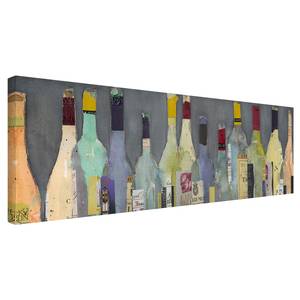 Canvas Bottiglie I Blu - 120 x 40 x 2 cm - Larghezza: 120 cm