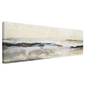 Impression sur toile Horizon radieux I Beige - 150 x 50 x 2 cm - Largeur : 150 cm