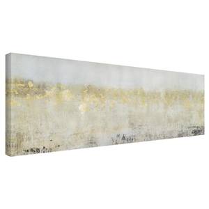 Canvas Astratto in oro I Bianco - 150 x 50 x 2 cm - Larghezza: 150 cm