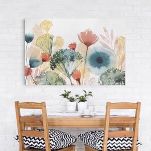 Afbeelding Wilde Bloemen in de Zomer I wit - 120 x 80 x 2 cm - Breedte: 120 cm