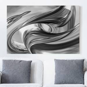 Impression sur toile Illusionary VI Noir / Blanc - 60 x 40 x 2 cm - Largeur : 60 cm