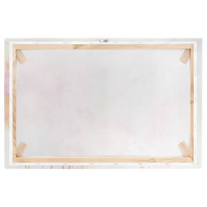 Impression sur toile Aquarelle II Rose - 120 x 80 x 2 cm - Largeur : 120 cm