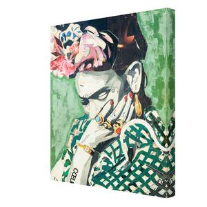 Impression sur toile Frida Kahlo IV Vert - 60 x 80 x 2 cm