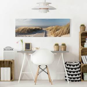 Leinwandbild Ostsee Strand II Beige - 150 x 50 x 2 cm - Breite: 150 cm