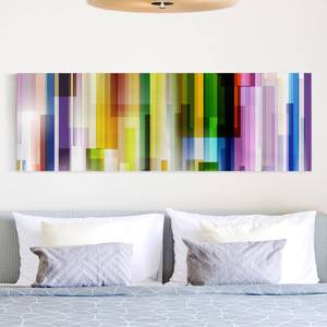 Leinwandbild Rainbow Cubes II Mehrfarbig - 120 x 40 x 2 cm - Breite: 120 cm