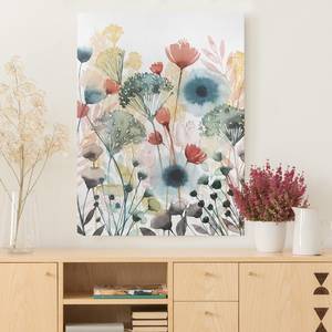 Afbeelding Wilde Bloemen in de Zomer IV wit - 60 x 80 x 2 cm - Breedte: 60 cm