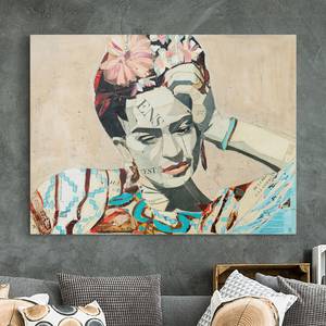 Leinwandbild Frida Kahlo Collage II Beige - 80 x 60 x 2 cm