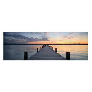 Canvas Pontile al tramonto II Blu - 150 x 50 x 2 cm - Larghezza: 150 cm