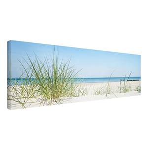 Impression sur toile Rivage baltique II Bleu - 150 x 50 x 2 cm - Largeur : 150 cm