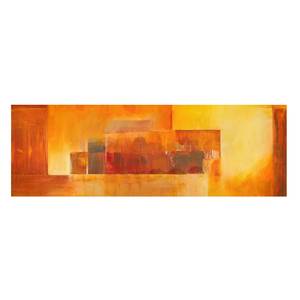 Leinwandbild Indischer Sommer II Orange - 120 x 40 x 2 cm - Breite: 120 cm