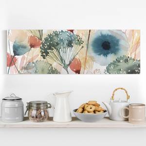 Impression sur toile Fleurs d’été VI Blanc - 120 x 40 x 2 cm - Largeur : 120 cm