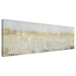 Canvas Astratto in oro II Bianco - 120 x 40 x 2 cm - Larghezza: 120 cm