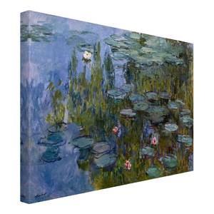 Impression sur toile Nymphéas II Violet - 80 x 60 x 2 cm - Largeur : 80 cm