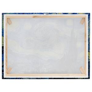 Impression sur toile Nuit étoilée II Bleu - 80 x 60 x 2 cm - Largeur : 80 cm