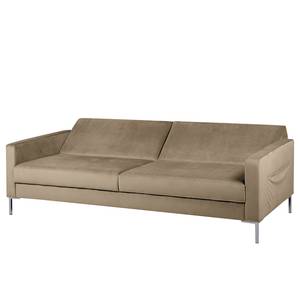 Canapé convertible Pala Velours - Velours Hedi: Taupe - Avec fonction couchage