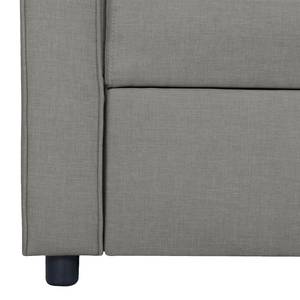 Divano letto angolare Kesia Tessuto - Tessuto Saba: grigio - Longchair preimpostata a destra - Funzione letto