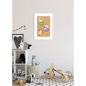 Wandbild ABC Animal D Papier - Mehrfarbig