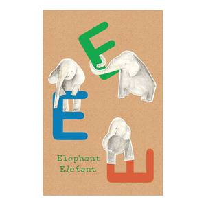 Wandbild ABC Animal E Papier - Mehrfarbig