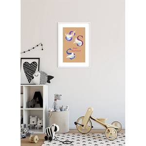 Wandbild ABC Animal S Papier - Mehrfarbig