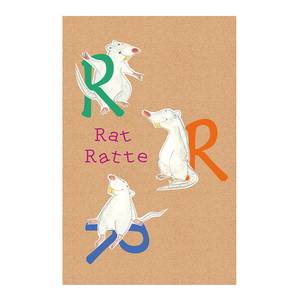 Tableau déco ABC Animal R Papier - Multicolore