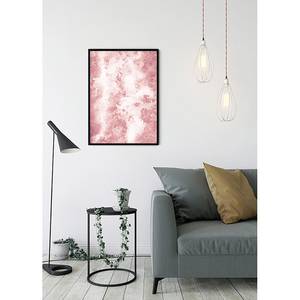 Wandbild Pink Bubbles Papier - Pink /Weiß