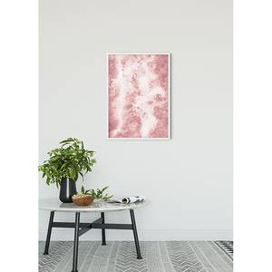 Tableau déco Pink Bubbles Papier - Rose / Blanc
