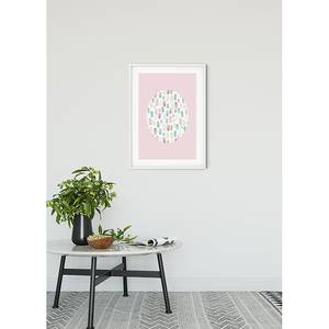 Afbeelding Shelly Patterns I papier - roze/groen/wit