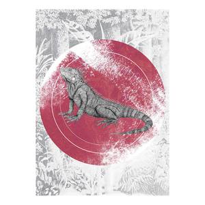 Poster Iguana Circle Carta - Nero / Bianco