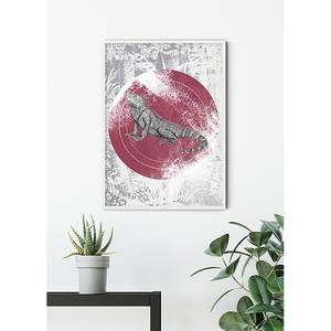 Poster Iguana Circle Carta - Nero / Bianco