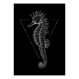 Afbeelding Sea Horse papier - Zwart