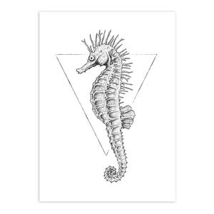 Afbeelding Sea Horse papier - Wit