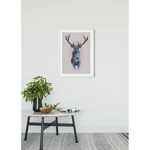 Tableau déco Animals Forest Deer Papier - Multicolore