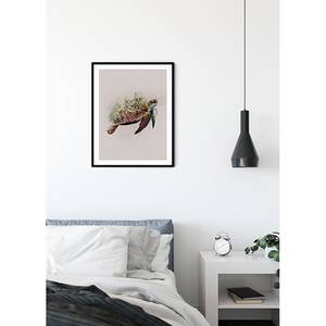 Wandbild Animals Paradise Turtle Papier - Mehrfarbig