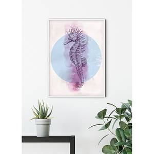 Poster Sea Horse Carta - Rosa