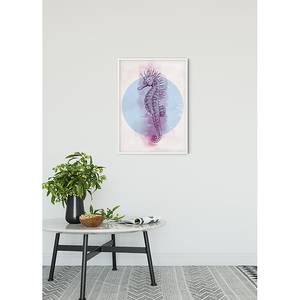 Poster Sea Horse Carta - Rosa