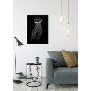 Wandbild Jellyfish Papier - Schwarz