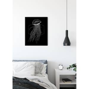 Tableau déco Jellyfish Papier - Noir