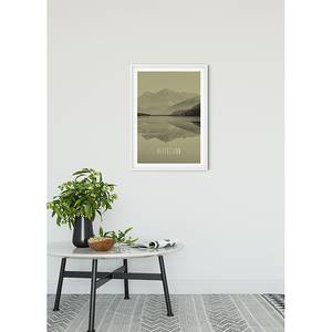 Poster Word Lake Reflection Carta - Sabbia