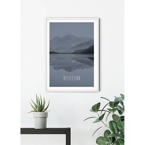 Poster Word Lake Reflection Carta - Acciaio inox