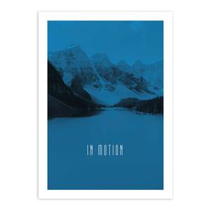 Afbeelding Word Lake In Motion papier - Blauw