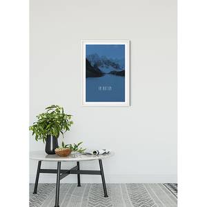 Poster Word Lake In Motion Carta - Blu