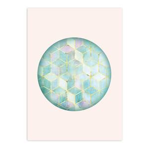 Tableau déco Mosaik Circle Papier - Vert