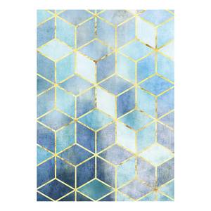 Wandbild Mosaik Papier - Hellblau