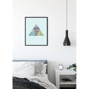 Afbeelding Triangles Top papier - Blauw
